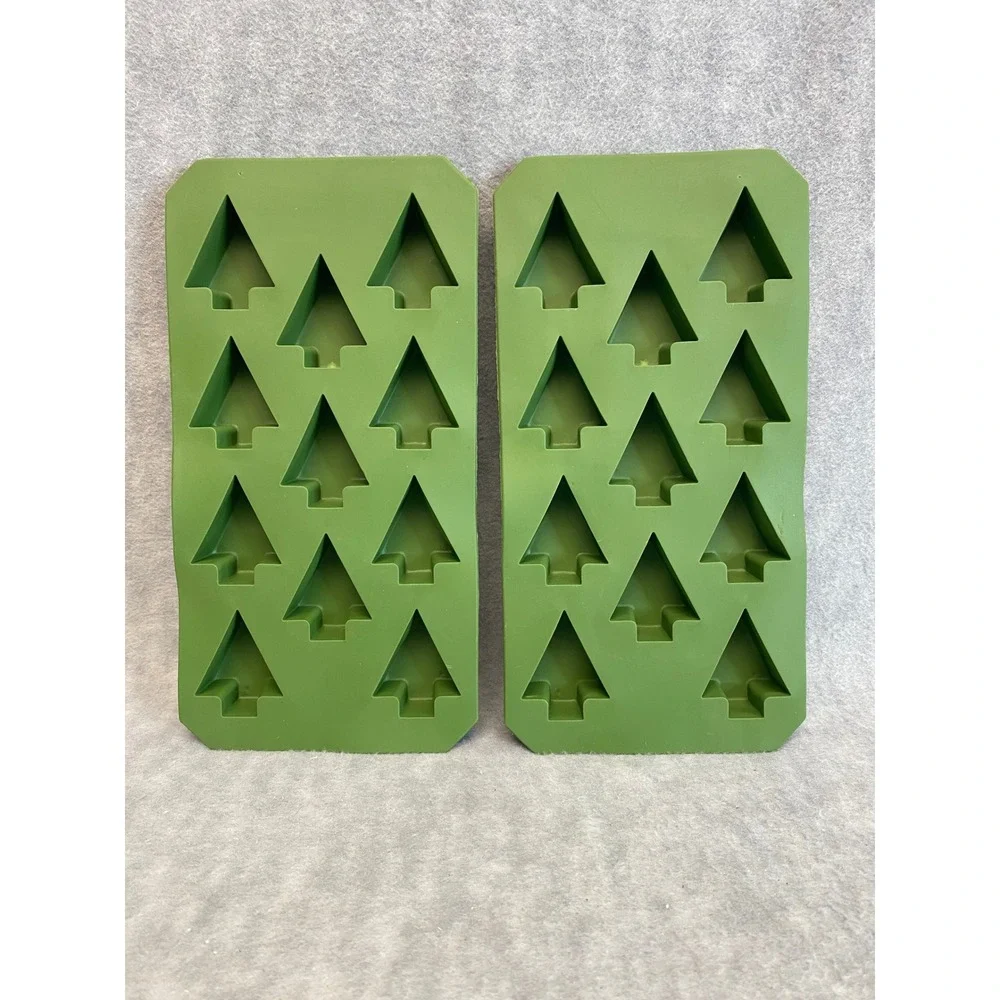 Christmas Tree Cookie‎ Candy Baking Silicone Mold Holiday Festive Party Set of 2